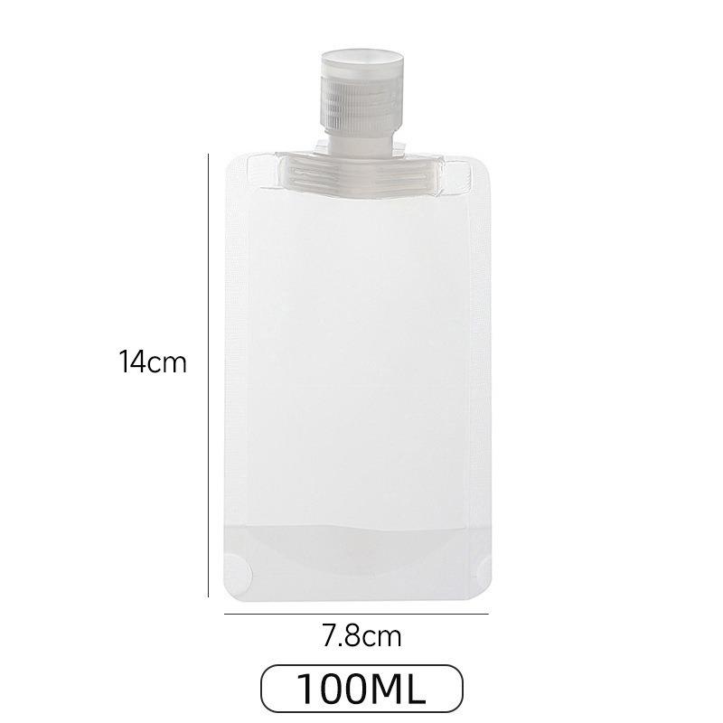 50/100pcs Matte Semi Transparent Travel Packaging Bag Shampoo Shower Gel Portable Squeeze Bags Moisture-proof Leak Proof Sealed Skincare Travel Pouch