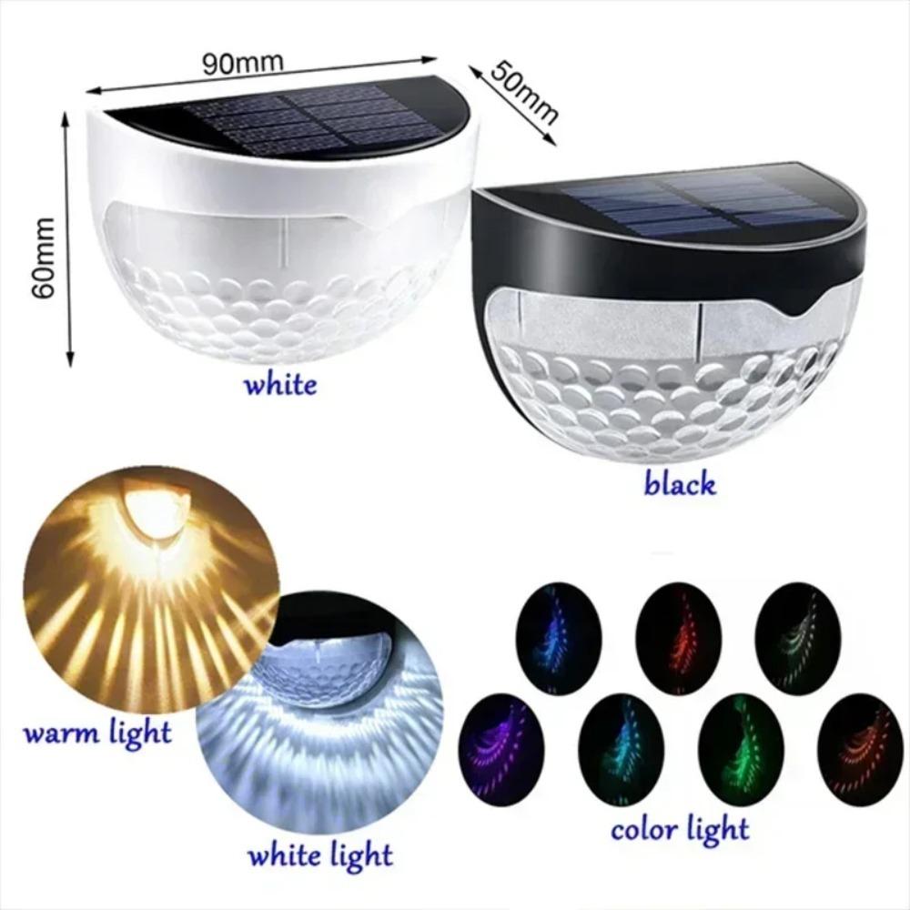 Solar Fence Light Outdoor Waterproof Wall Lamps Garden Energy Light Festoon Decoration LED for Garden Step Patio Stairs 1-12PCS