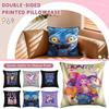 Linen Printed Pillowcase, Home Decoration Pillowcase, Easy To Clean, 18*18in Pillowcase, Suitable For Sofa, Car, Bed