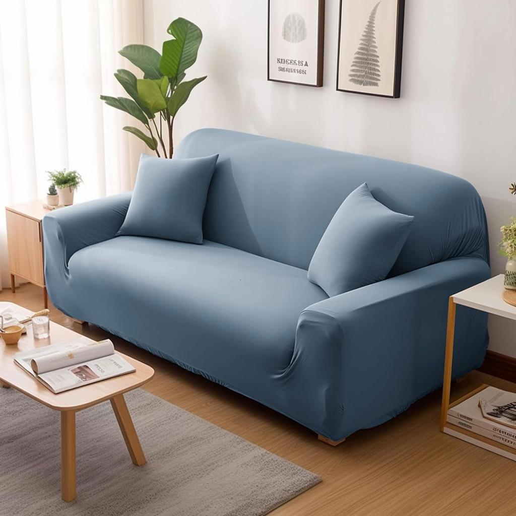 Solid Color Elastic Sofa Covers for Living Room Thicken Sectional Corner Slipcovers Couch Cover L Shape Need Buy 2PCS Cover