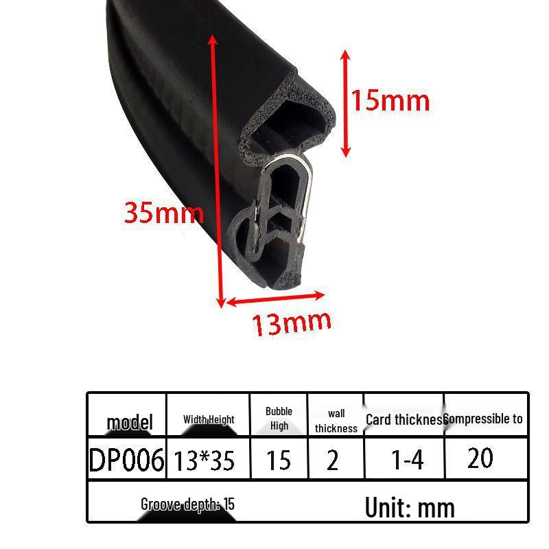 Customizable EPDM U-Shaped Rubber Sealing Strip for Electrical Cabinets and Car Doors