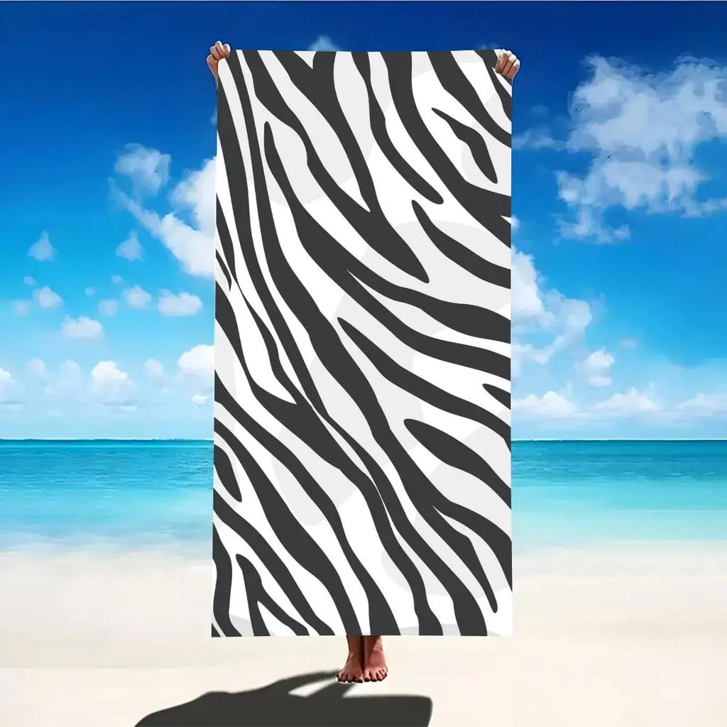 Geometry Print Beach Towel Quick-Dry Washable Beach Towels Sandproof Portable For Travel Swimming Camping Beach