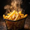 Steel Fries Basket Black 350 Ml Painted For Serving 18×10.5×6.5