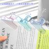 1pc Creative Simple Transparent Acrylic Clip Office Supplies Bill Folder Learn Stationery Long Tail Pocket Folder