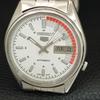 GENUINE VINTAGE SEIKO 5 AUTOMATIC 7009A JAPAN MENS WHITE DIAL WATCH A708731-1