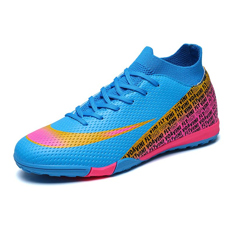 

Youth Football Shoes New Anti Slip Lace Up Grass Wear Resistant Training Ankle Boots Man Comfort Professional Soccer Shoes 35