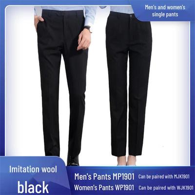 Pantaloni da abito dritti da donna, slim-fit, spessi