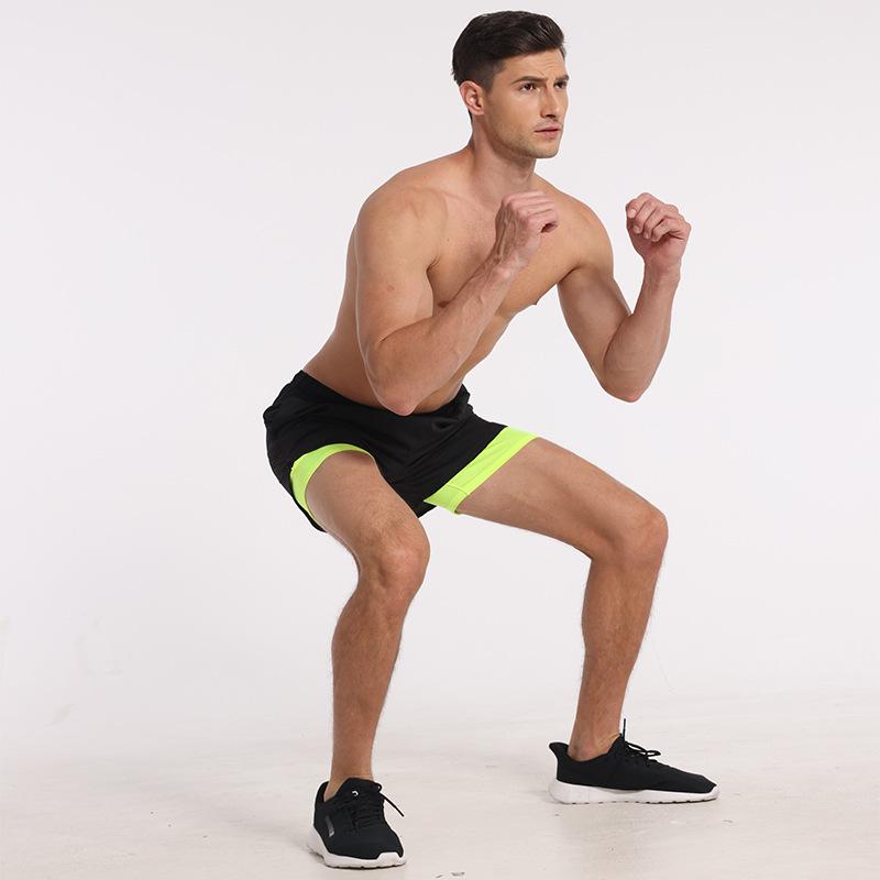 Herren-Zwei-in-Eins-Laufshorts mit Schnelltrocknung und Anti-Exposure-Futter