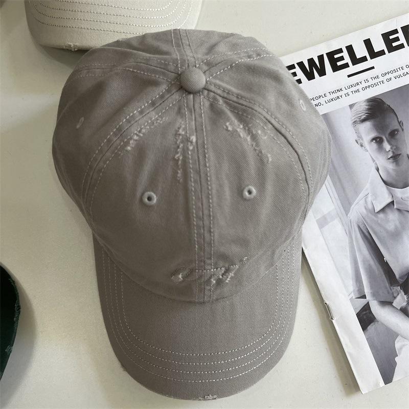 

Broken edge retro soft top baseball cap men s and women s big head circumference outdoor sports and leisure cap M（56-58cm） зелений