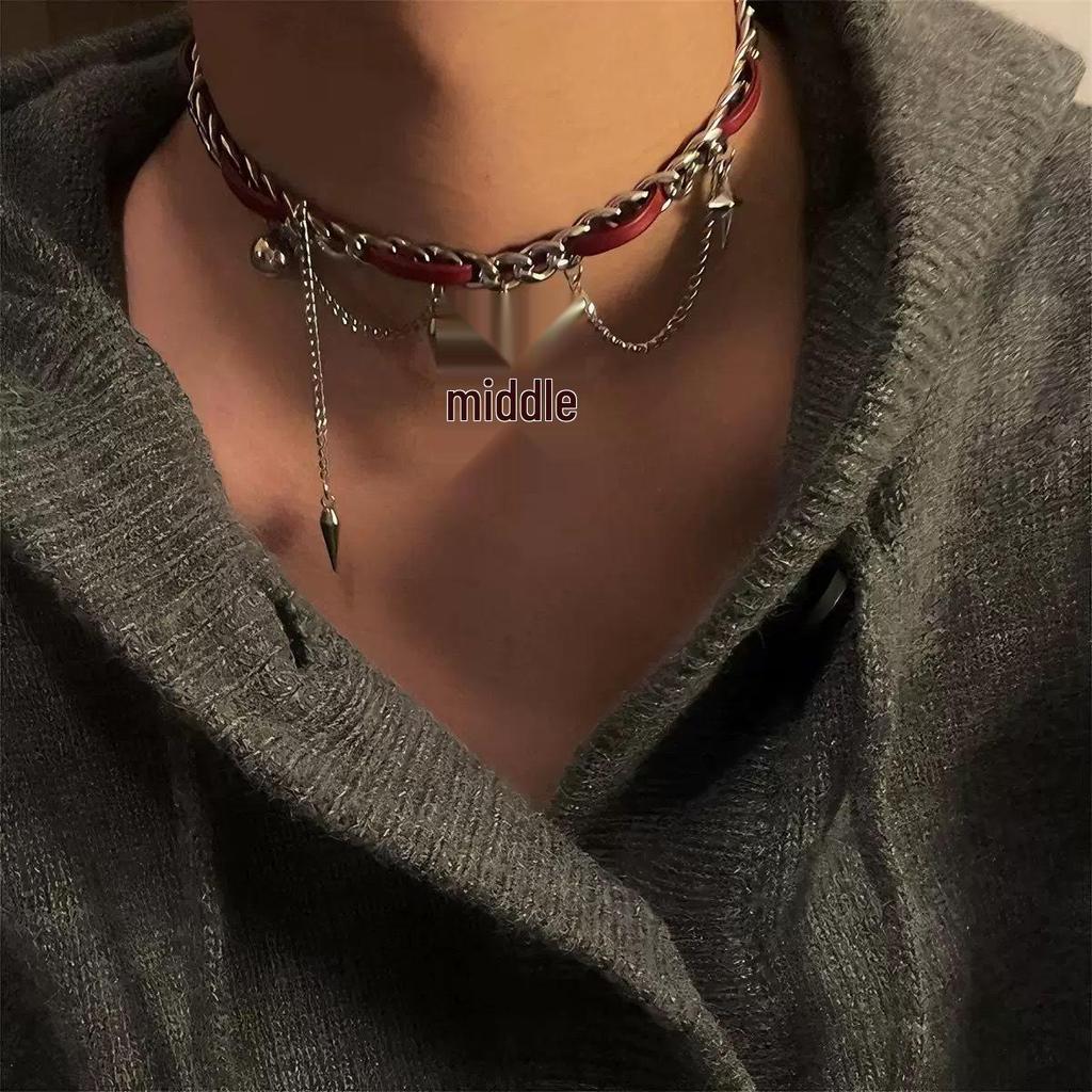 Starburst Double Layer Men's Necklace: Trendy, Light Luxury Hip Hop Style, Unisex Clavicle Chain