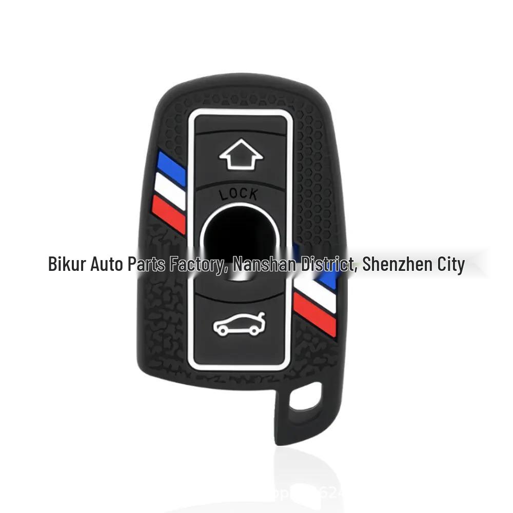 BMW 3/5 Series, X3, X5, E90, E70 Three-Button Silicone Key Cover, Remote Control Shell