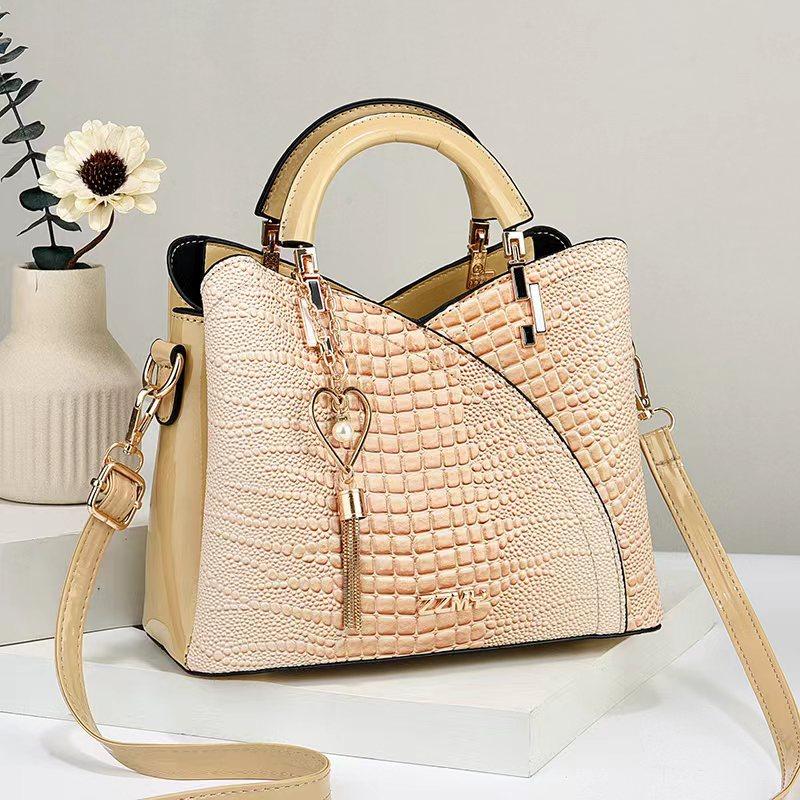 New Listing Women's Bag Atmospheric Texture Mother Bag Handbag Crocodile Leather Pattern Shoulder Bag