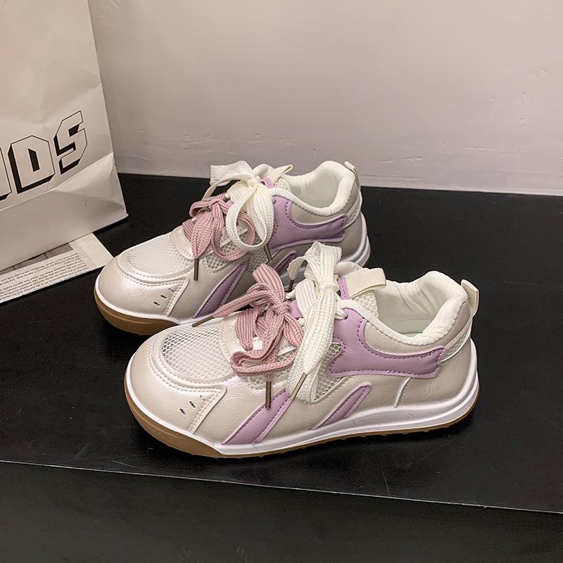 

Summer popular mesh breathable moral training board shoes women s 2025 new mesh shoes super fire niche leisure sports white shoes 40 фиолетовый