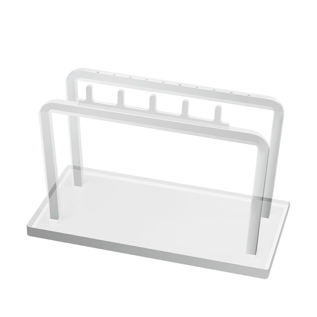 Rectangular Acrylic Earring Holder Hollow Acrylic Bracket Jewelry Retail Holder Jewelry Display Board with Clear Base