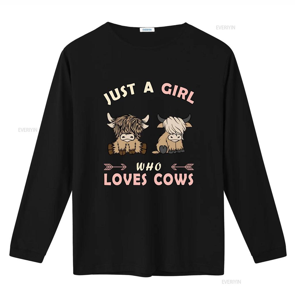 Just Girl Who Loves Cows Fashion  T Shirt Women Soft Stretchy Summer Top Unique Print Design Cute Trendy Daily Wear Cow Lover