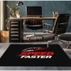 Speed Faster Racing Logo Rug Gaming Desk Mat Black Red Sport Theme Carpet Car Lover Room Decoration Floor Cover