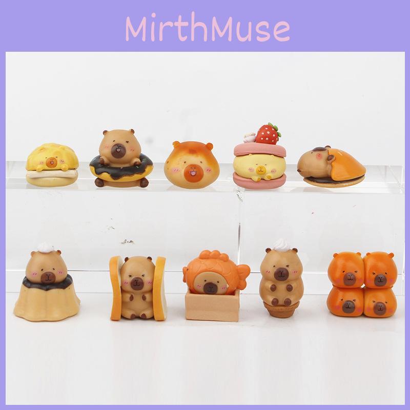 Cub Capybara Bakery Bread Qmeng Miniature Toy Model Decoration Holiday Gift