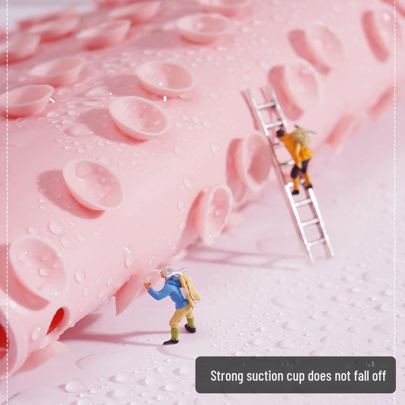 Faule Bad Fußmassage Matte: Fußwasch-, Reibe- und Rückenwaschbürste