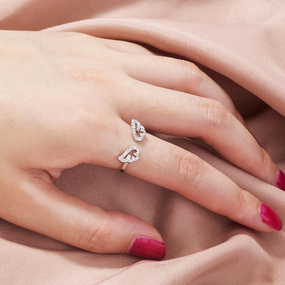 Gold-Plated Zircon Retro Ring for Women - European & American Style Index Finger Accessory