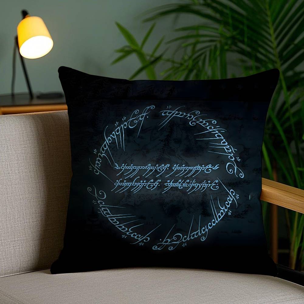 The L-Lord Of The R-Rings Pillow Case Sofa Short Plush Double-Sided Hd Printing Room Home Office Gift Cushion Cover