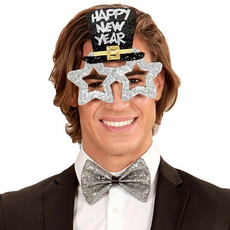 Happy New Year Glasses Party Dress-up Eyeglasses New Year Party Costume Accessories for Kids Boys Girls Christmas Party