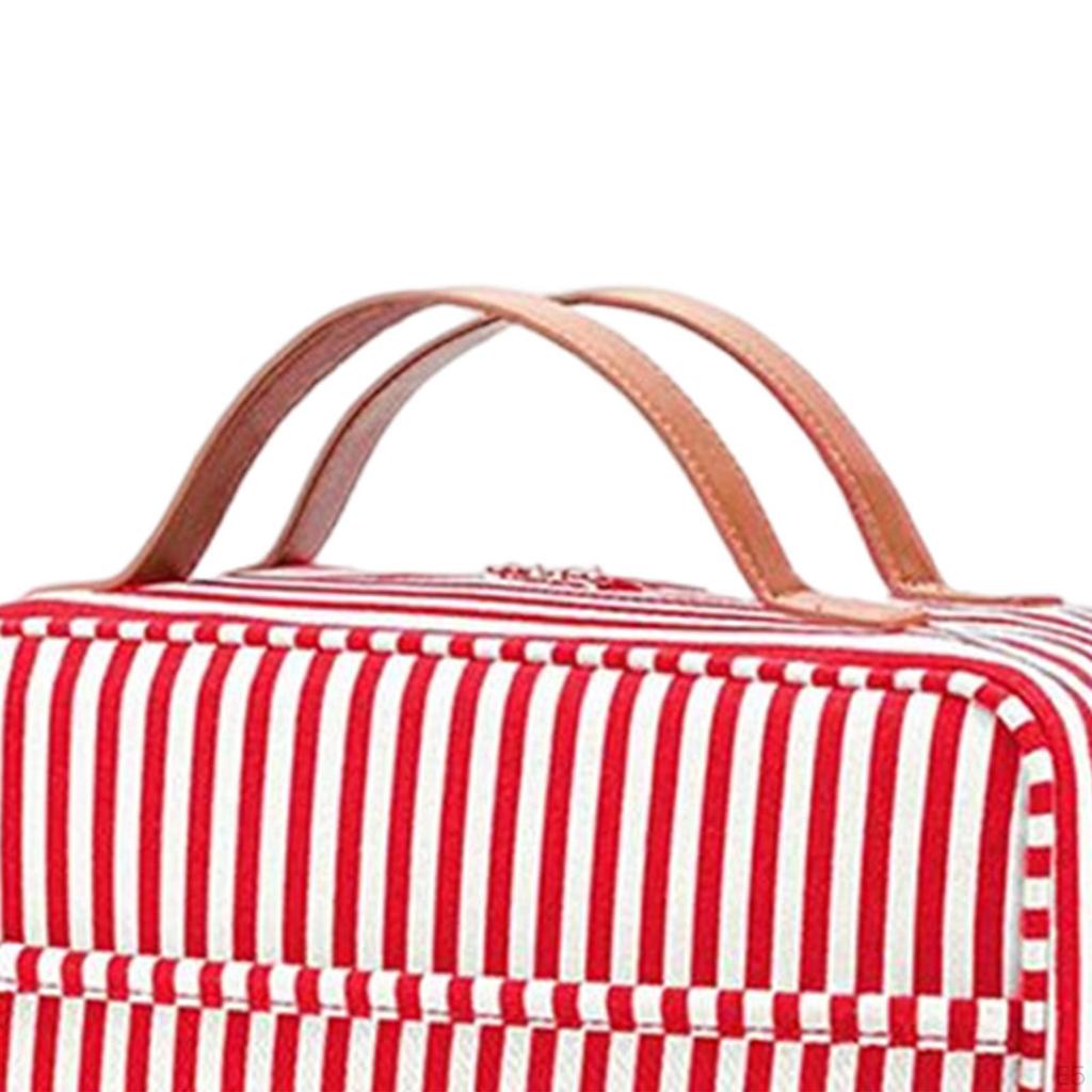 Compact Travel Makeup Cosmetic Bag, Waterproof Dry and Wet Large Capacity Toiletry Bag for Bathing