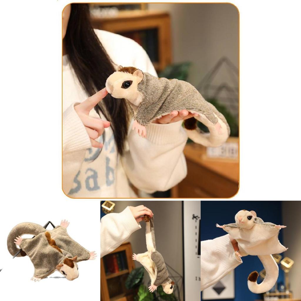 Realistic Sugar Glider Plush Toy With Magnetic Limbs Stuffed Animal Gift For Kids