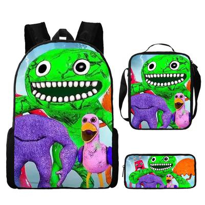 Mochila Ban Ban Garden Desenho Animado Estudantes do Ensino Fundamental Terceiro e Quarto Anos Leve Redução de Carga Grande Capacidade Mochila