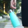 Foldable Bottle With Carabiner Leak Silicone Collapsible Water Bottles Lightweight Active Cups Proof For Outdoor Use Travel 500ml