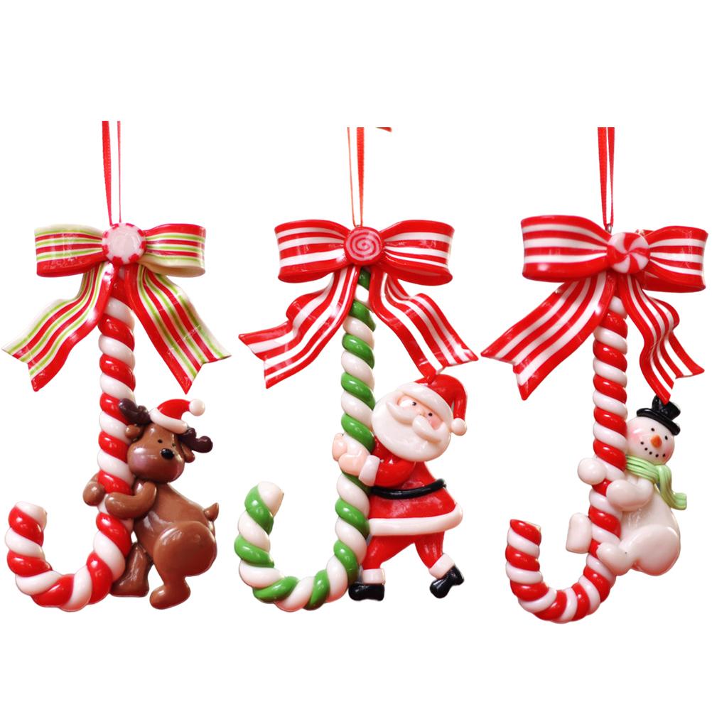 2021 Christmas Ornaments with Lanyard Santa Claus Snowman Deer Pendant Xmas Tree Pendant Gift for Friends and Family