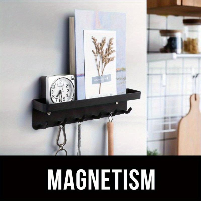 Home Foyer Strong Magnetic Suction No Need Punching Creative Traceless Magnet Storage Hook Key Holder Wall Mounted Storage Rack