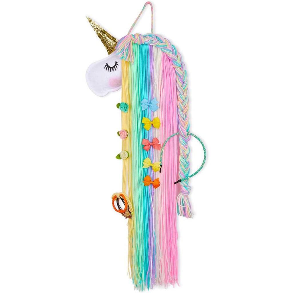 Rainbow Unicorn Hairpin Organizer Hair Clip Holder Storage Collector DIY Hair Band Storage Rack Girls Bedroom Craft Ornament