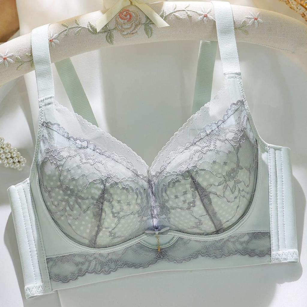 Women Magnetic Free Wireless Lace Bra Thin Cup Breathable Push Up Shaping Sexy Comfortable Supportive Lingerie Underwear