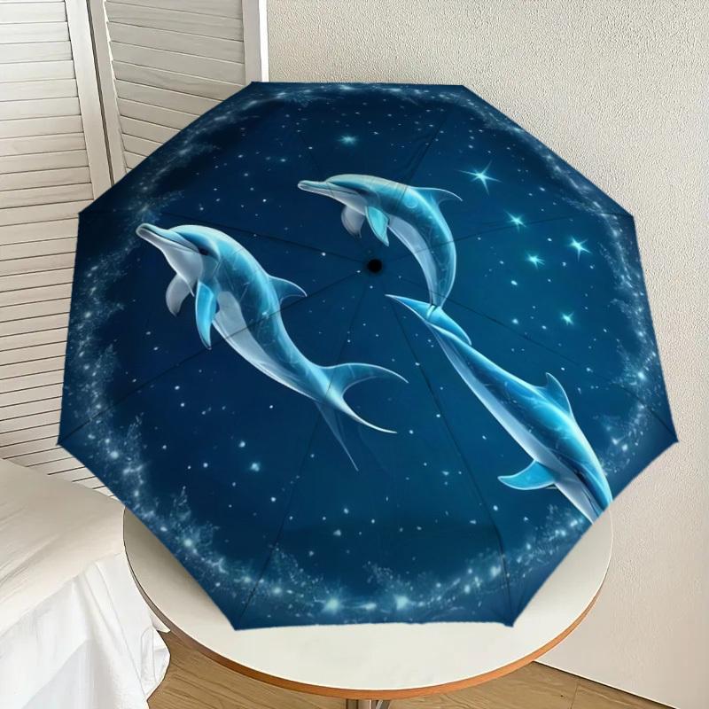 

1pc Oceanic Whispers: A Celestial Dance Umbrella with Plastic Handle,Suitable for All Seasons Home Travel Outdoor UmbrellaDD350