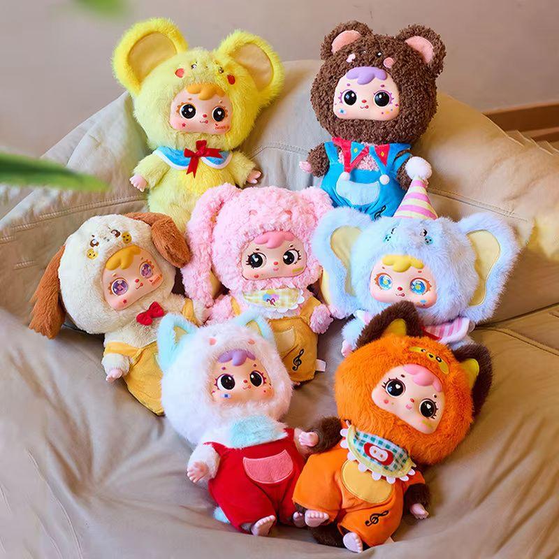 Genuine 400% First Generation Cute Pet Party Series Plush Blind Box Interchangeable Baby Clothes Pendant Toys Surprise Box Gifts