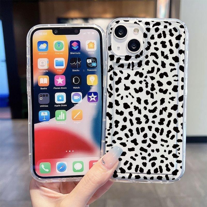 Applicable to Apple 14 mobile phone case personalized iPhone13promax protective case 12 new leopard print European and American ins style