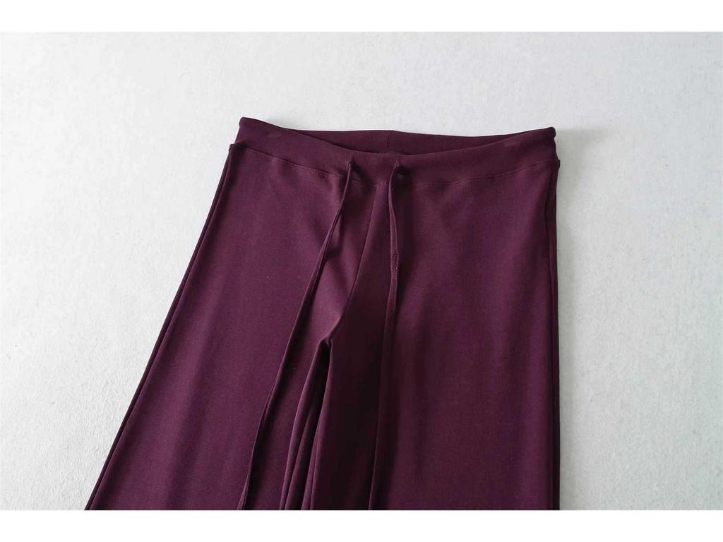 Women's High-Waisted Drapey Drawstring Pants – Casual, Loose-Fit, Mid-Low Waist Sweatpants for Home, Yoga, & Autumn Comfort.