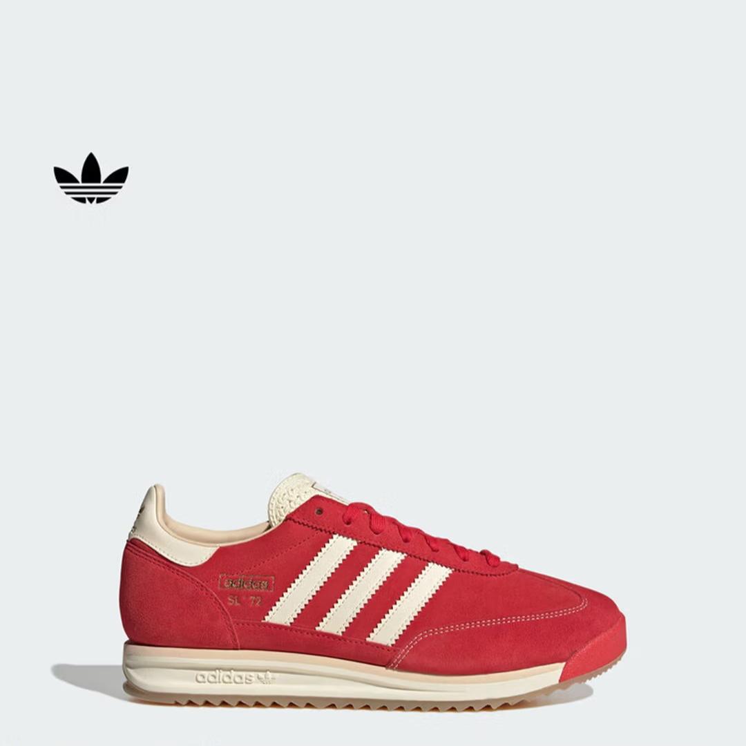 

Adidas T Head Shoes SL 72 RS Ретро Повседневная Спортивная Обувь - Adidas Трилистник JQ9823 46 красный