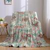 Faun Floral Flannel Blanket Warm Soft Halloween Christmas Couch Warm Cozy Decorative Decor Gift for All Season