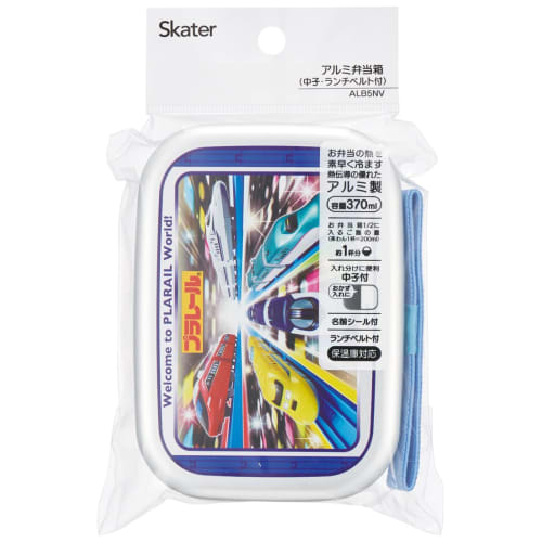 Skater Bento Box 370ml Plarail 23 Aluminum Warm Ware Compatible for Children Boys Made in Japan ALB5NV-A
