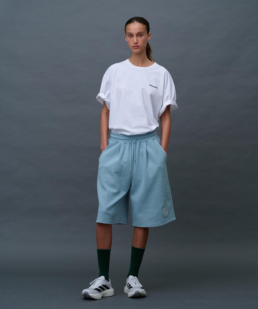 Minasu Waffle Sweat Training Bermuda Pants_Skyblue