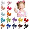 2Inch Children Soft Ribbon Bowknot Hairpins Baby Girls Bow BB Clip Girls Princess Hair Accessories Headwear Kids Birthday Gifts