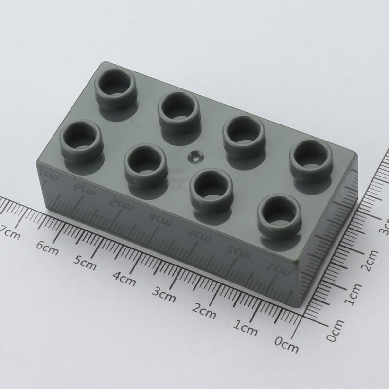 2x4 Dots Big Size Thick Brick 4PCS Colorful Building Block Figuers Compatible Large Plate Accessorie Kid Educational Toys Boys