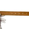 Great LOUIS VUITTON belt Ceinture Silver Logo Buckle Brown alligator mens Used