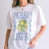Lemon Cotton Shirt La Dolce Vita Graphic Tee Sicily Italy Vacation Shirt Italian Summer Shirt for Unisex Aesthetic Travel Outfi