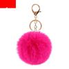 Minnie Plush Keychains Cartoon Polka Dot Bow Pom-Pom Key Ring Pendant Car Bag Ornament Girl Child Gift Toy