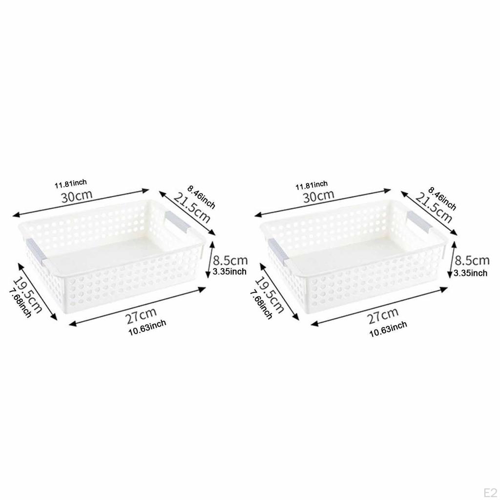 2 Pieces Desktop Storage Basket Toy Organizer Bin Home Bins Multiuse Pencil for