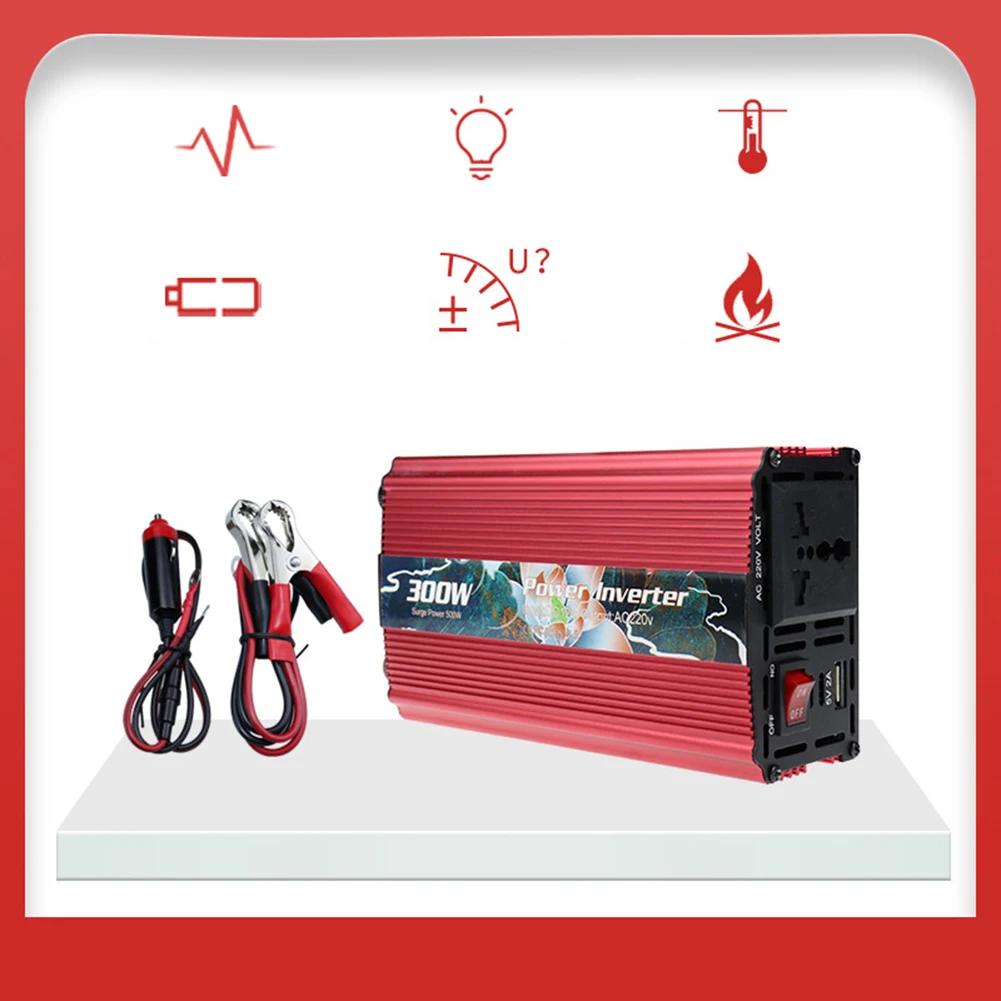 Wechselrichter 300W DC 12V auf AC 230V Auto-Konverter mit AC-Steckdose und USB-Anschlüssen Wechselrichter 300W DC 12V auf AC 230V Auto