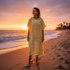 Loose Hooded Beach Towel Stripe Patchwork Bathrobe Multifunctional Surf Poncho Swimming