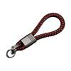 Strong Woven Cord Keychain Leather & Aluminum Auto Accessory Secure Clasp Keychain Car Key Organizers Suitable for Car
